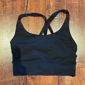 Size 4 Black lululemon Energy Longline Bra Medium Support